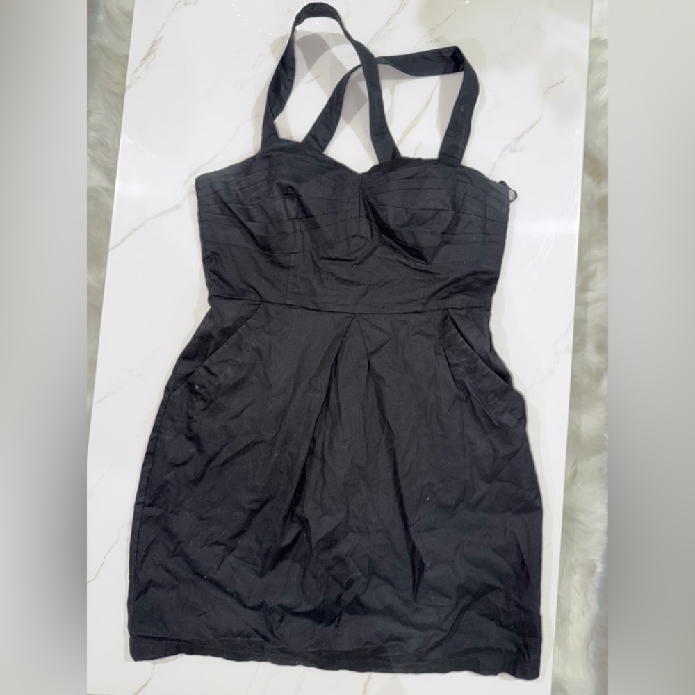 Dynamite Black Strappy Sweetheart Bust Dress